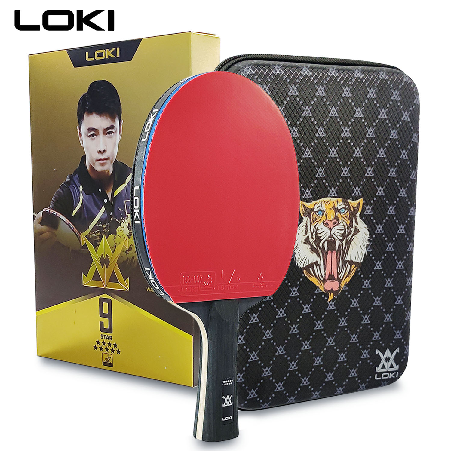 Badminton Racket Carbon - Raquete de tênis de mesa loki