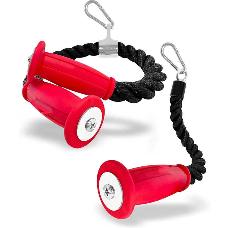 Sports Equipment Names - Cordas ergonômicas para tríceps, fixação de