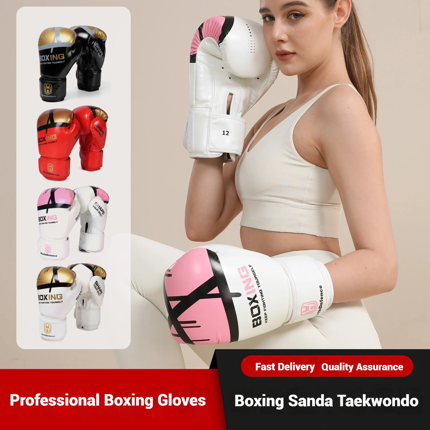 WOSWEIR-luvas de boxe unissex  - Boxing Glove Set avaliação e preço