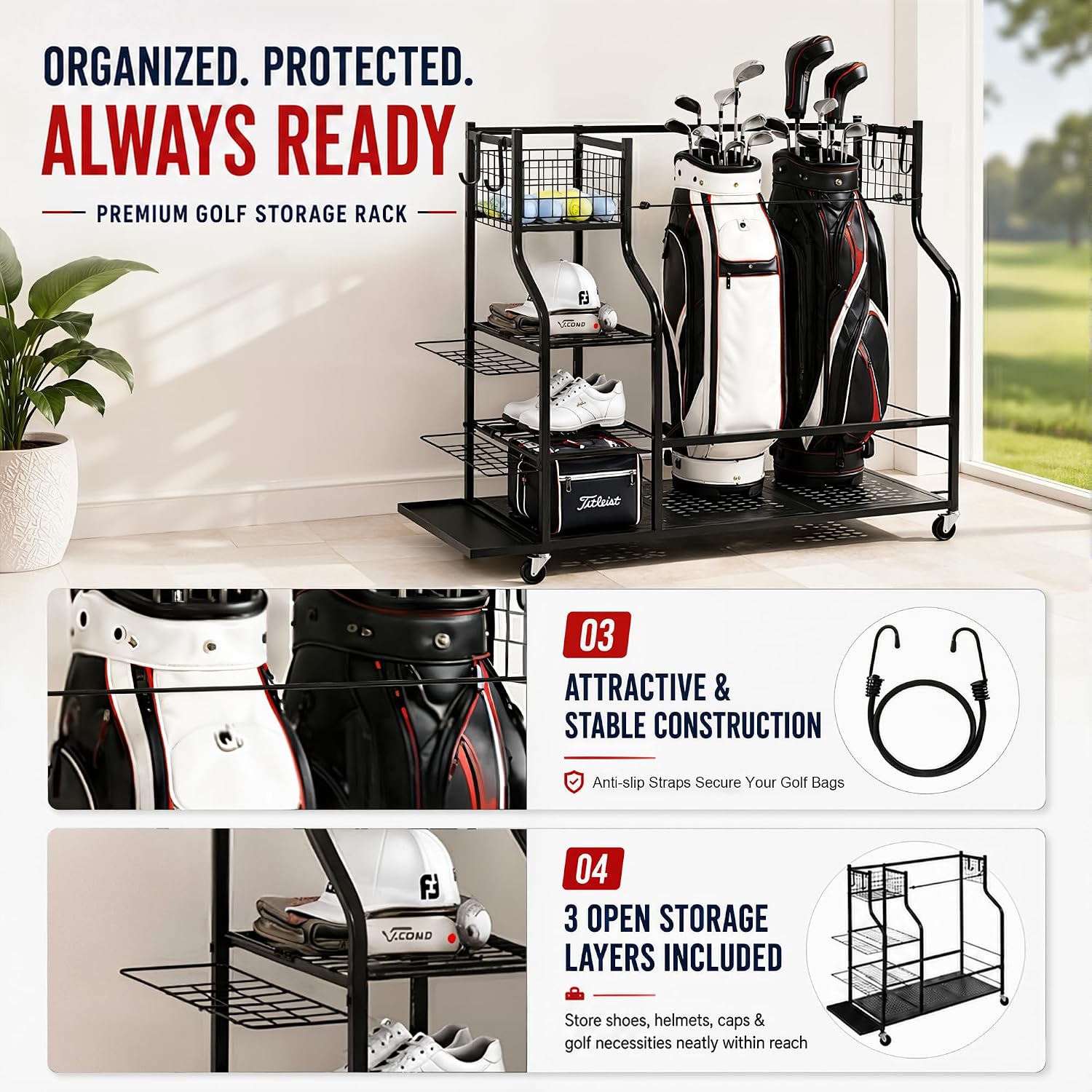 Suporte de Armazenamento para  - Sports Equipment Bag With Wheels avaliação e preço