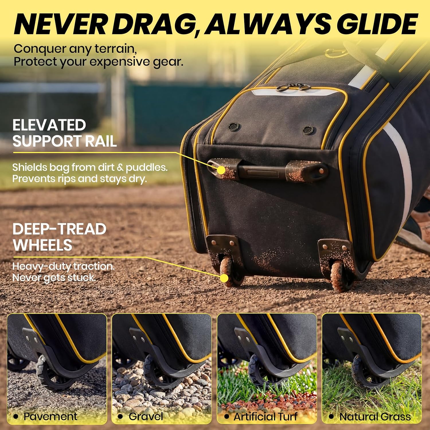 Bolsa de Beisebol e Softbol de - Sports Equipment Bag With Wheels avaliação e preço