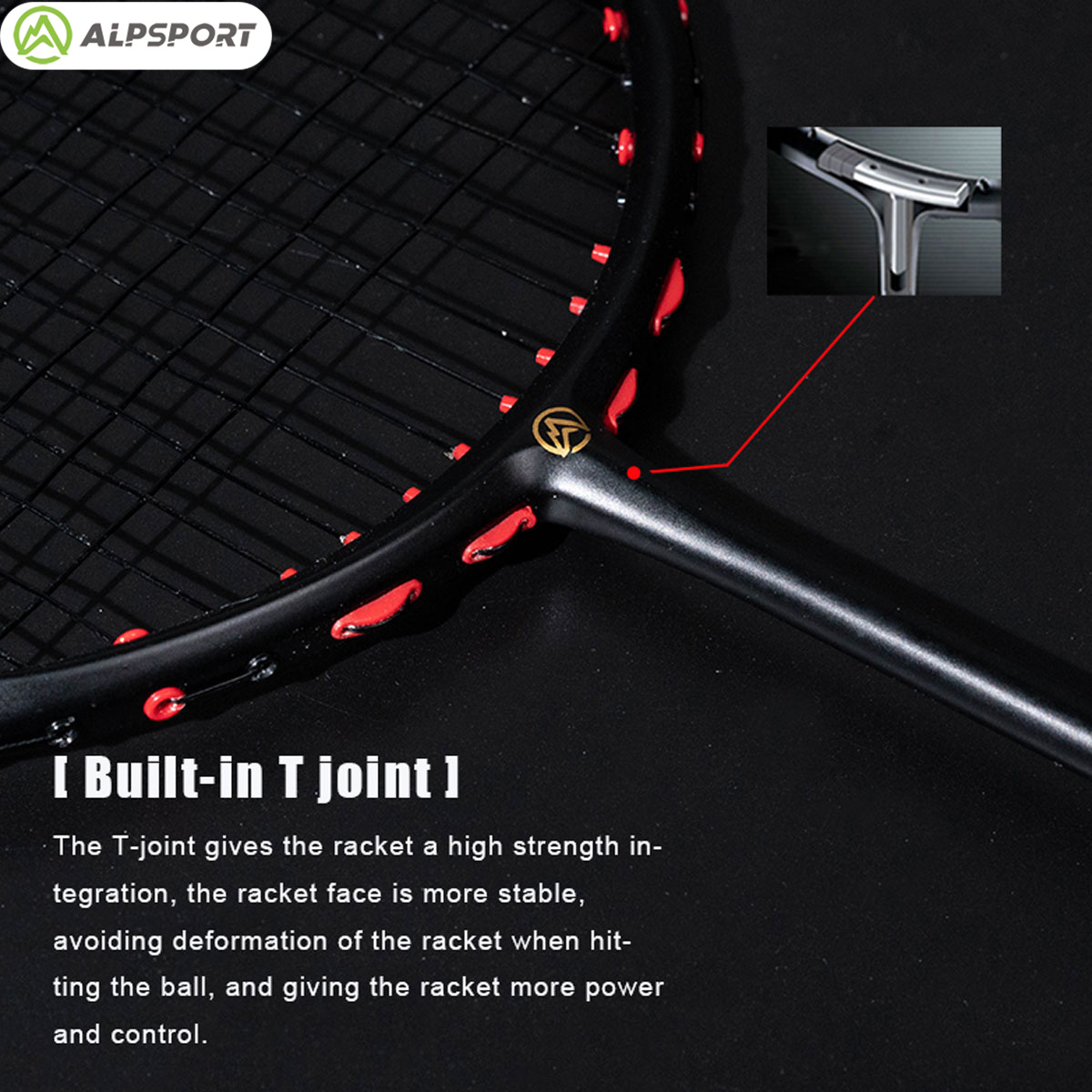 Alpsport MH-V5 5U 75g Ondulado - Badminton Racket Carbon avaliação e preço