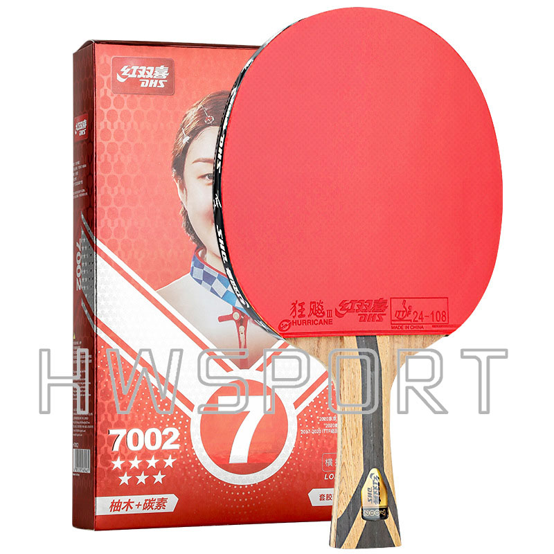 Original dhs 7 estrelas raquet - Badminton Racket Carbon avaliação e preço